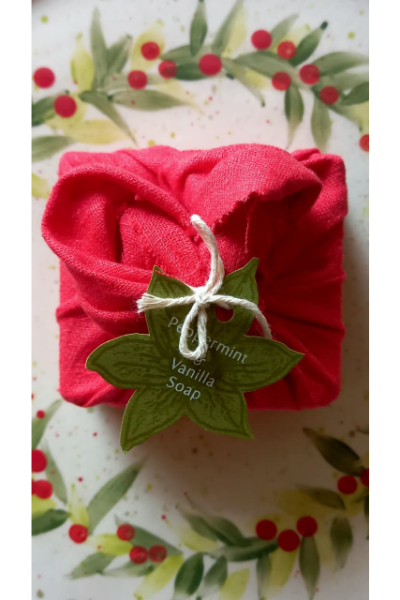 Xmas Bath Soap - Peppermint & Vanilla